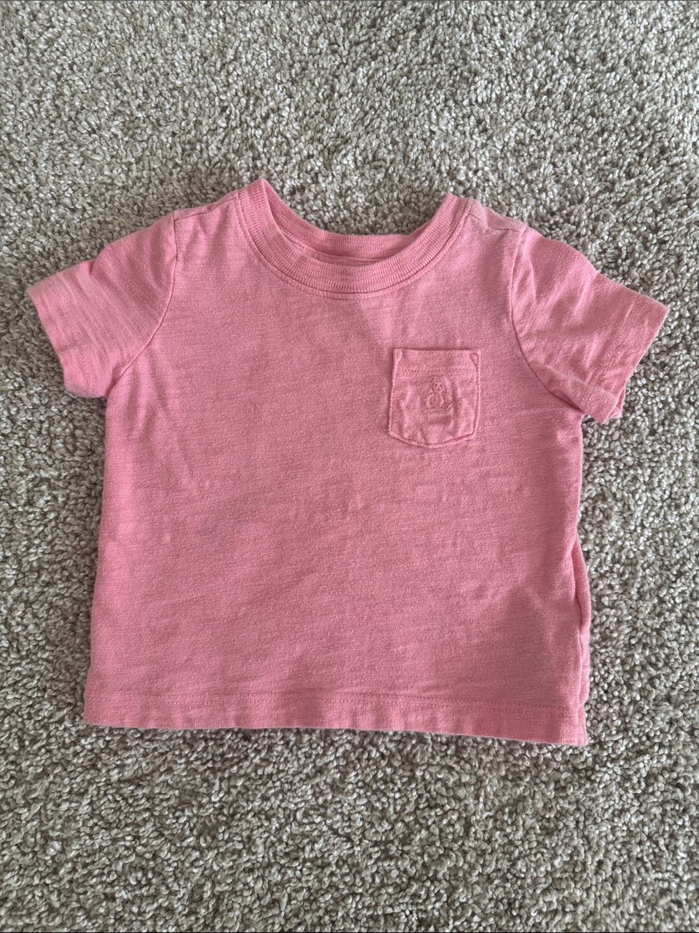Baby Gap Pink Short Sleeve Pocket Tee 6-12 M